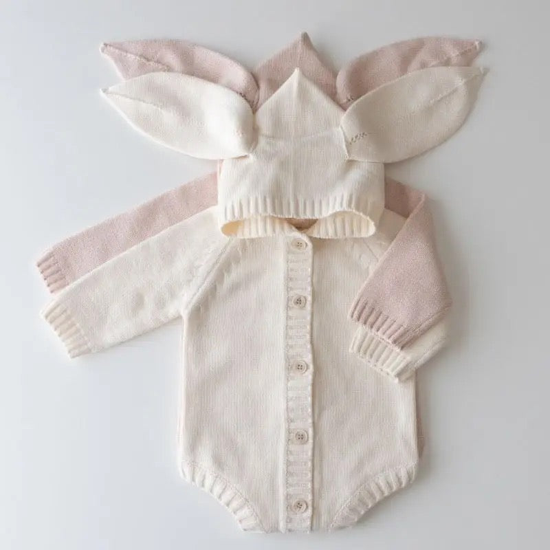 Bunny Ears Knitted Romper