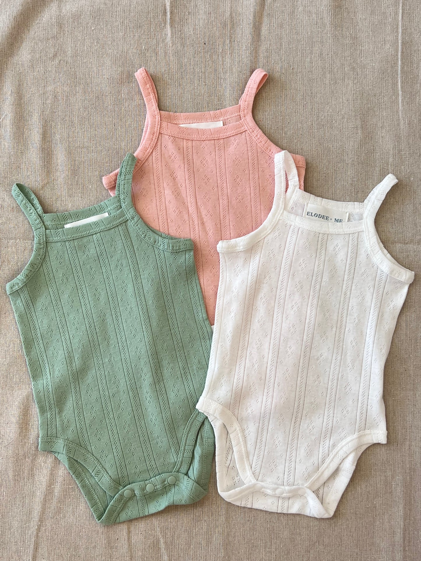 Breathable Pointelle Onesie Set of 3