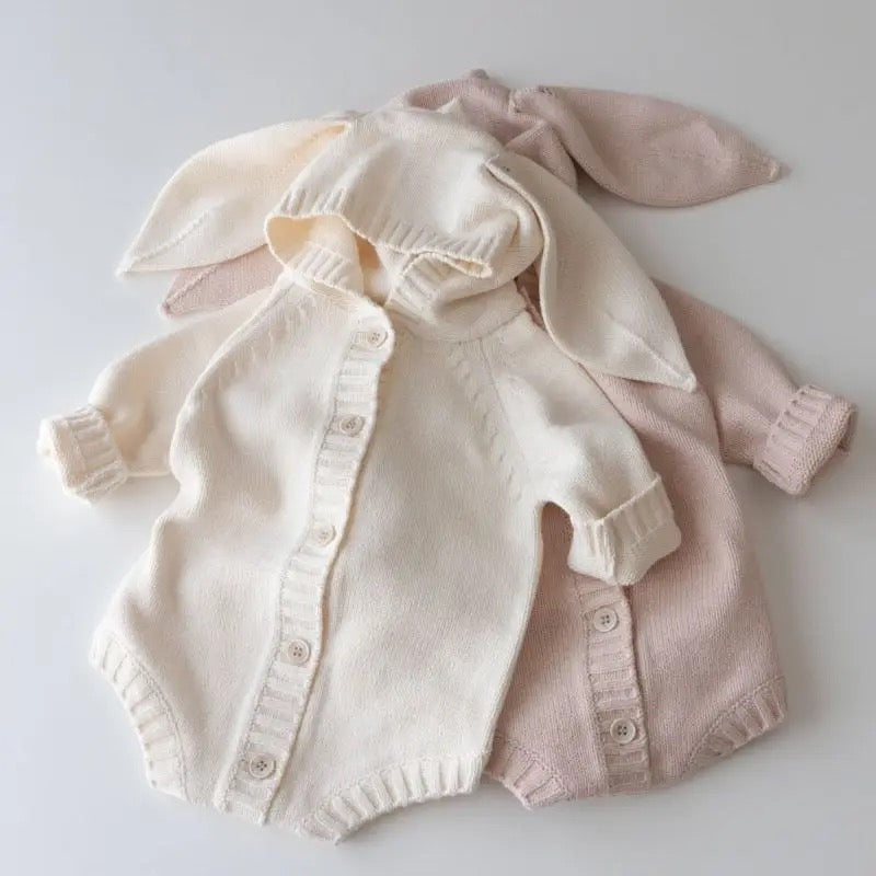 Bunny Ears Knitted Romper