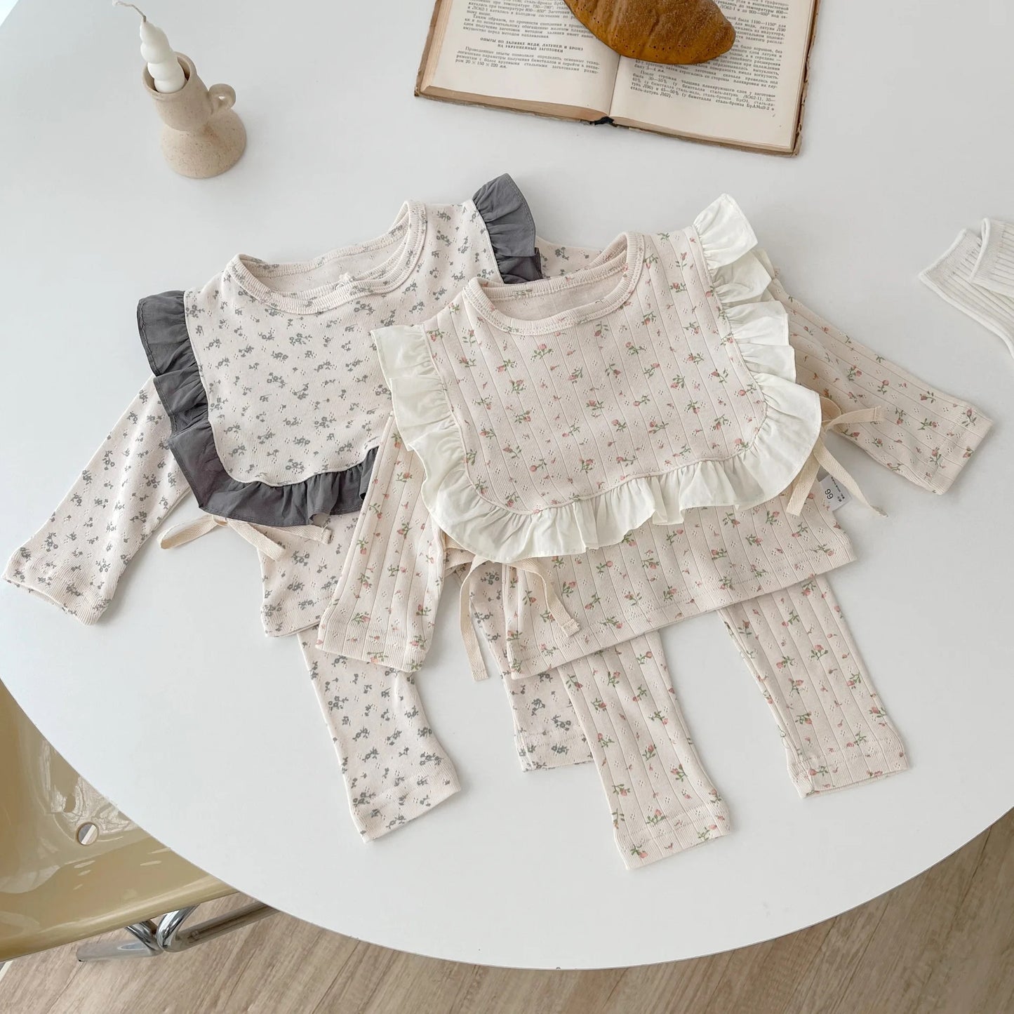 Sofia Pointelle Rustic Floral Print 3-piece Set