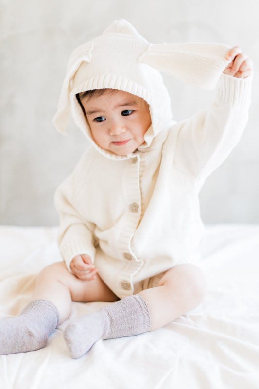 Bunny Ears Knitted Romper